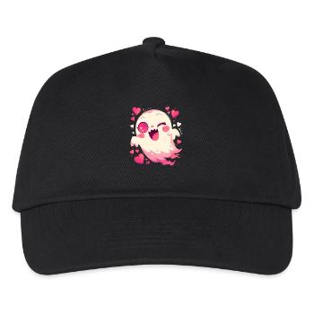 Cute Halloween Geist Herzchen Gespenst Spuk - Kinder Basecap - Schwarz - Vorne