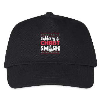 Christmas Badminton Merry Christ Smash - Kids’ Baseball Cap - black - Front