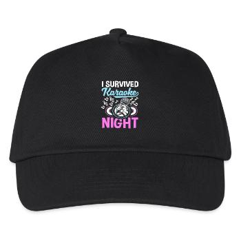 Ich Habe Die Karaoke-Nacht Überlebt - Kinder Basecap - Schwarz - Vorne