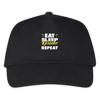 Eat Sleep Karaoke Repeat Spaß für Karaoke Fans - Kinder Basecap - Schwarz - Vorne