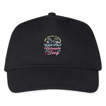 Je pense à ma prochaine chanson de karaoké - Casquette de baseball Enfant - noir - Devant