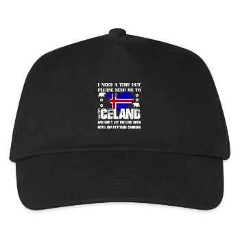 I Need A Time Out Please Send Me To Iceland - Kids’ Baseball Cap - black - Front