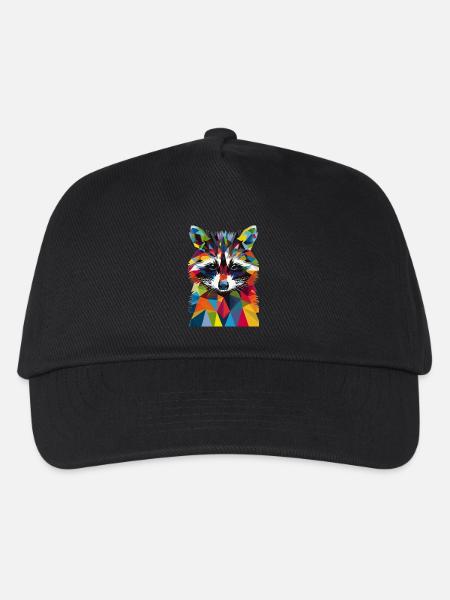 Waschbär - Kinder Basecap - Schwarz