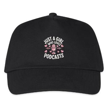 Just A Girl Who loves Podcasts - Kids’ Baseball Cap - black - Front