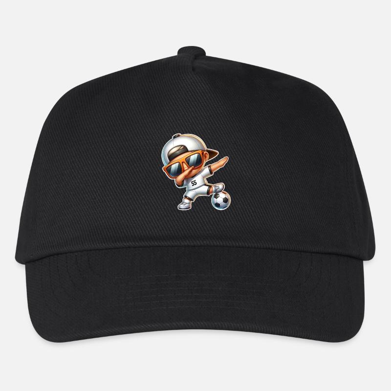 Fußball Cooler Fußballer Dabbing - Kinder Basecap - Schwarz