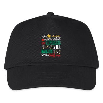 Christmas My Husband Is The Naughty One - Kids’ Baseball Cap - black - Front