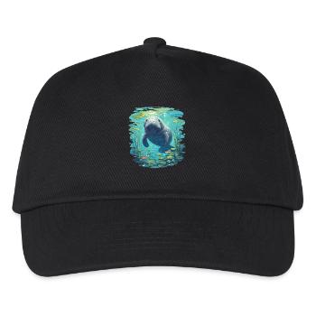 Seekuh Manatees Manatee - Kinder Basecap - Schwarz - Vorne