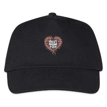 Best Mom Best Mom Ever Heart Love Flowers Braid - Kids’ Baseball Cap - black - Front
