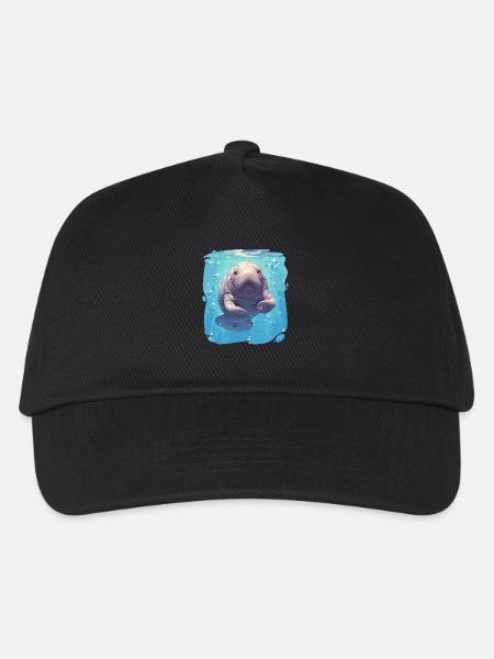 Seekuh Manatees Manatee - Kinder Basecap - Schwarz