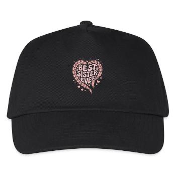 Best Sister Best Sister Ever Braid Heart - Kids’ Baseball Cap - black - Front