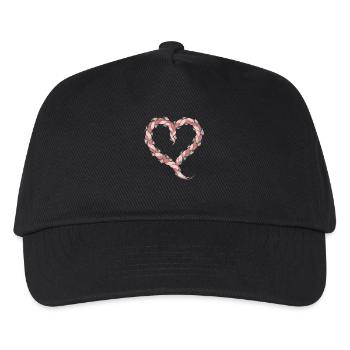 Cable Knit Heart Cable Knit Floral - Kids’ Baseball Cap - black - Front