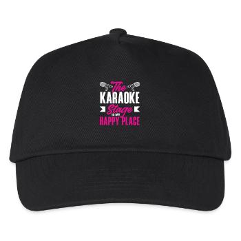 Die Karaoke Bühne Ist Mein Glücksplatz - Kinder Basecap - Schwarz - Vorne