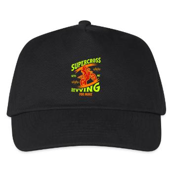 Dirt Biker Riding Get´s Me Revving For More Dirt - Kinder Basecap - Schwarz - Vorne