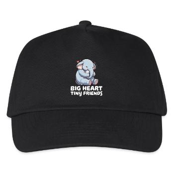Big heart tiny friends - Kinder Basecap - Schwarz - Vorne