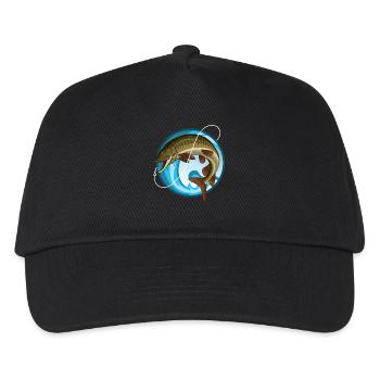 Fisherman Angler Fish Hook Fishing - Kids’ Baseball Cap - black - Front