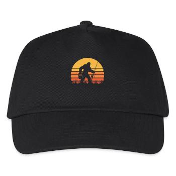 Fisherman Angler Retro Sunset Sasquatch - Casquette de baseball Enfant - noir - Devant