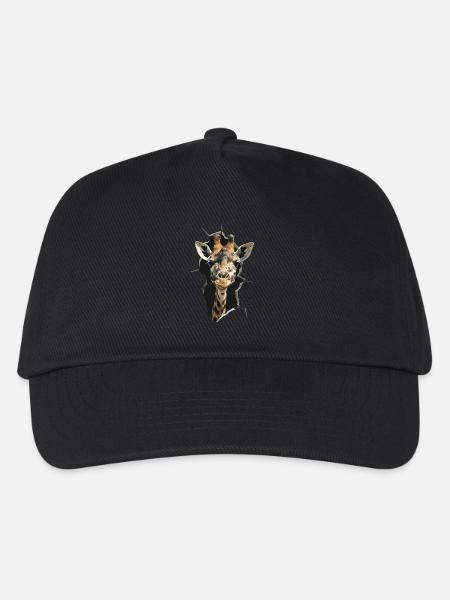 Giraffe - Kinder Basecap - Schwarz