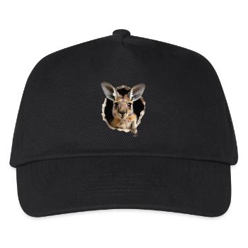 Kangaroo - Kids’ Baseball Cap - black - Front