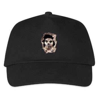 Erdmännchen - Kinder Basecap - Schwarz - Vorne