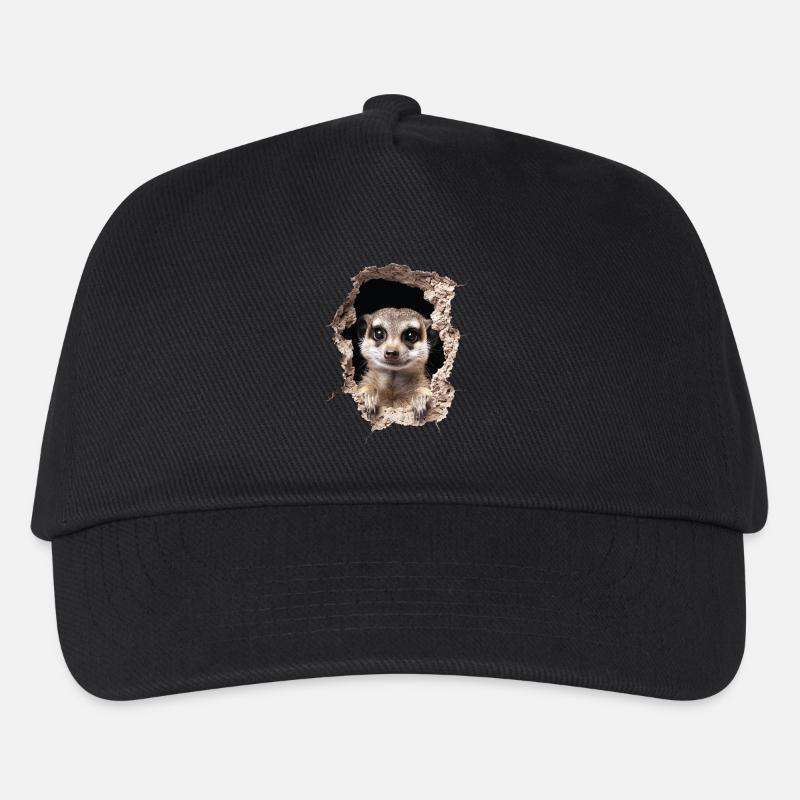 Erdmännchen - Kinder Basecap - Schwarz