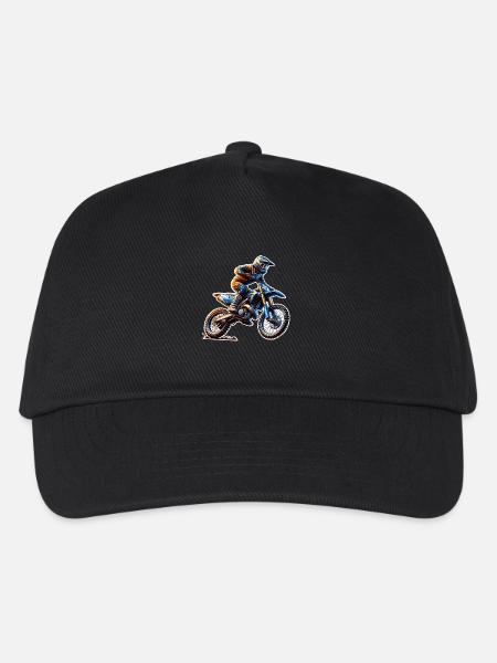 Motocross - Kinder Basecap - Schwarz
