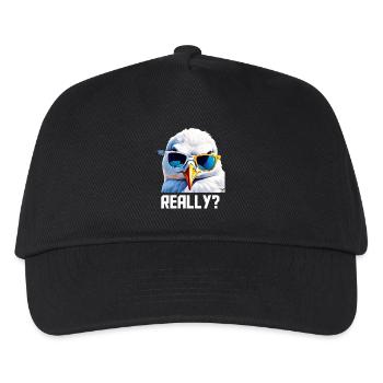Really - Seagull with sunglasses - Kids’ Baseball Cap - black - Front