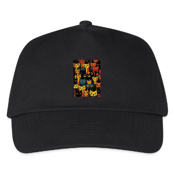 Gathering of artistic street cats - Kids’ Baseball Cap - black - Front