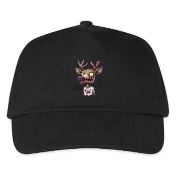 Un renne complètement épuisé demande plus à Walter - Casquette de baseball Enfant - noir - Devant