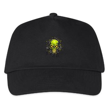 Laughing, green dripping skull - Kids’ Baseball Cap - black - Front