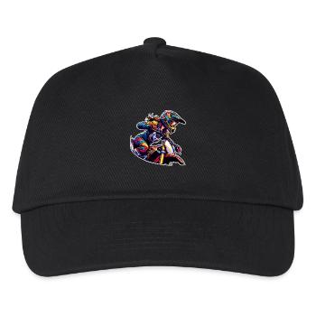 Motocross Femmes Filles Fille - Casquette de baseball Enfant - noir - Devant