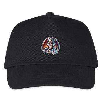 Drache - Kinder Basecap - Schwarz - Vorne