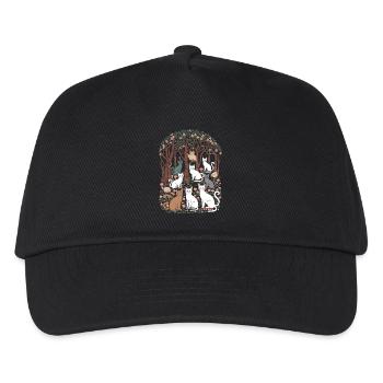 Cat paradise in the cottagecore forest idyll - Kids’ Baseball Cap - black - Front