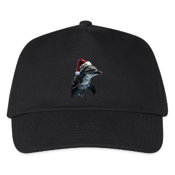 Delphin - Kinder Basecap - Schwarz - Vorne