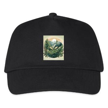 Scenic Botanical Nature Illustration - Kids’ Baseball Cap - black - Front
