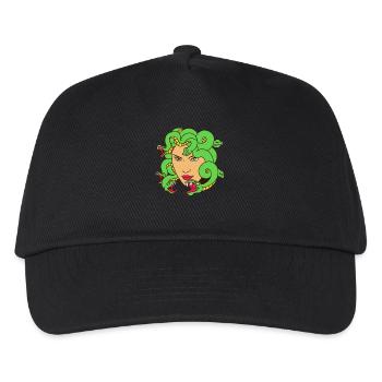 Antiker Gott Griechische Medussa Mythologie - Kinder Basecap - Schwarz - Vorne