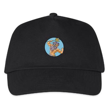 Antiker Gott Griechisch Zeus Mythologie - Kinder Basecap - Schwarz - Vorne