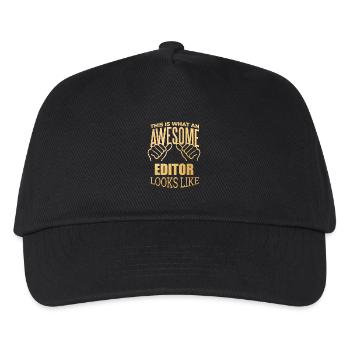 Editor Editor Editor - Kids’ Baseball Cap - black - Front