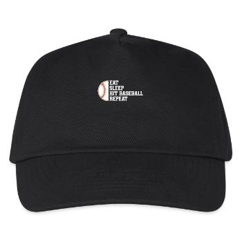 Baseball Sports Joueur de baseball Lanceur Receveur États-Unis - Casquette de baseball Enfant - noir - Devant