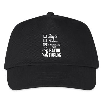 In A Relationship With Baton Twirling - Kids’ Baseball Cap - black - Front