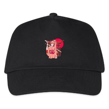 Kanji Katana Japanese Girl Ninja Samurai - Kids’ Baseball Cap - black - Front