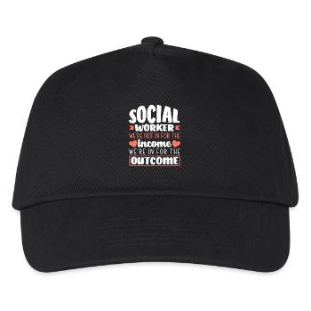Social workers We are not for income - Kids’ Baseball Cap - black - Front