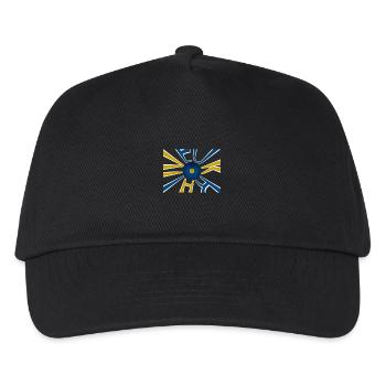 Ukraine Flagge Kiew - Kinder Basecap - Schwarz - Vorne