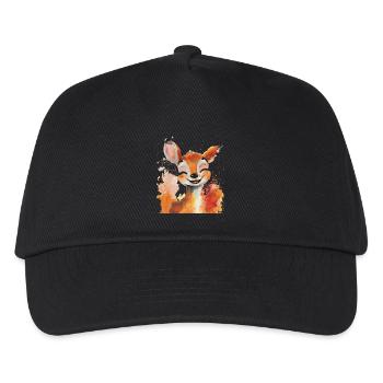 Reh - Kinder Basecap - Schwarz - Vorne