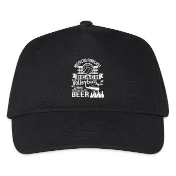 Weekend Forecast Beach Volleyball With A Chance - Kids’ Baseball Cap - black - Front