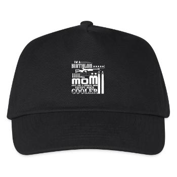 Biathlon Mom Is Cooler - Kids’ Baseball Cap - black - Front
