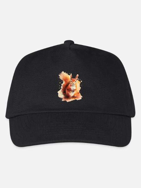 Eichhörnchen - Kinder Basecap - Schwarz