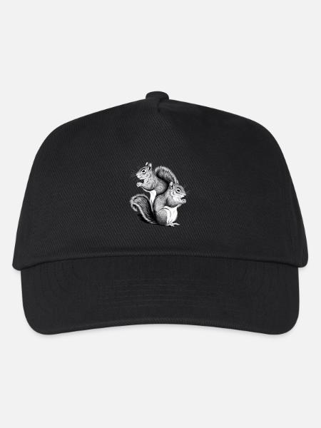 Eichhörnchen - Kinder Basecap - Schwarz