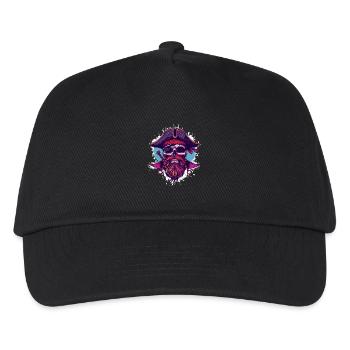 Pirat Totenkopf - Kinder Basecap - Schwarz - Vorne