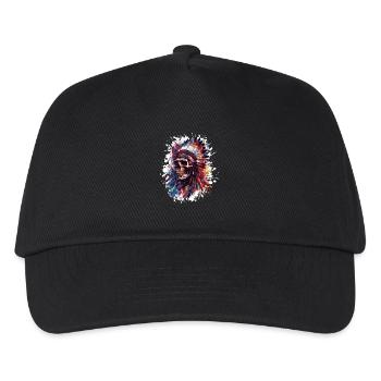 Indianer Totenkopf - Kinder Basecap - Schwarz - Vorne