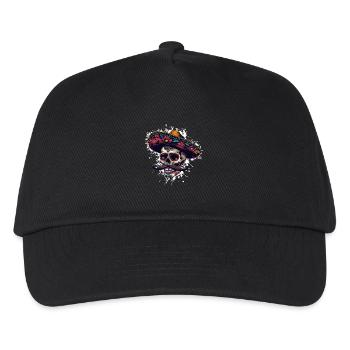 Mexican Skull Sombrero - Kids’ Baseball Cap - black - Front